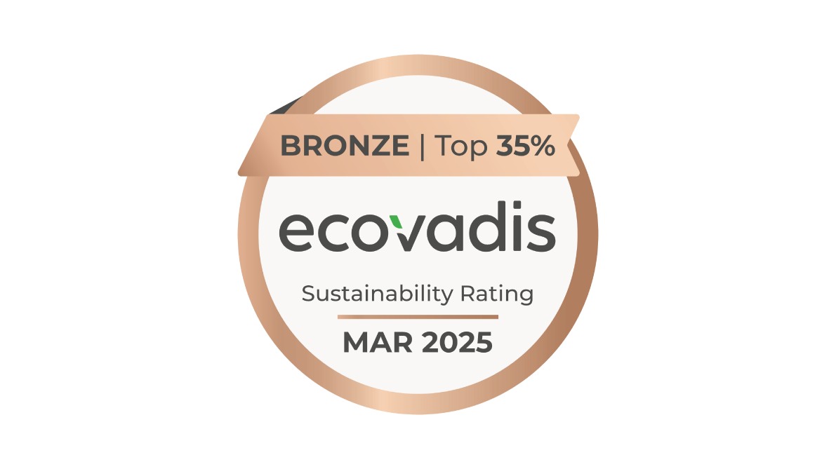 EcoVadis-Bronzemedaille 2025, verliehen an CF-Customized foodservice für nachhaltige Unternehmensführung im Großhandel..