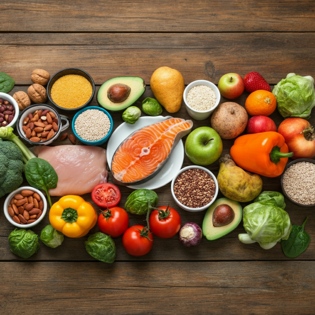 Bunte Gemüse, Fleisch und Fisch - CF -Customized Foodservice