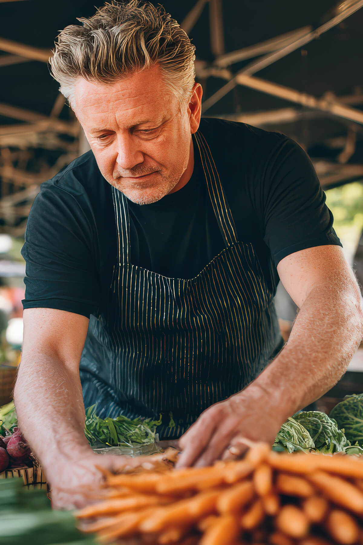 Ein Koch wählt frische Zutaten auf dem Markt aus – CF Foodservice
